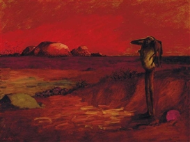 RED LANDSCAPE by Russell Drysdale
